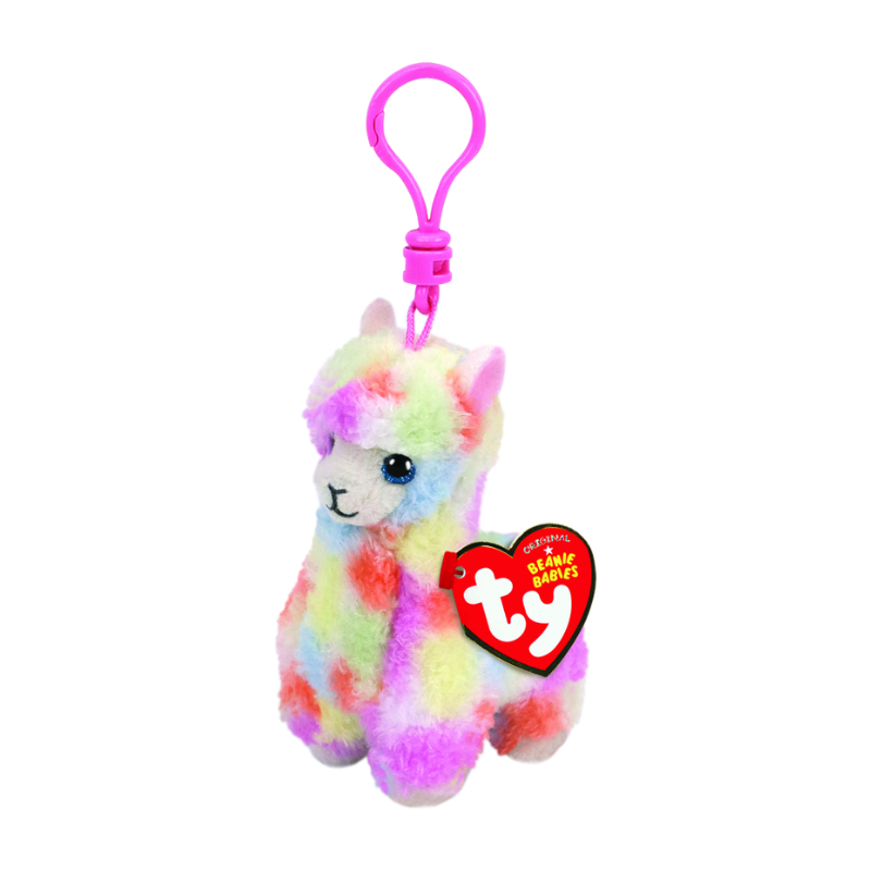 Ty Beanie Babies Lola The Multicoloured Llama Clip