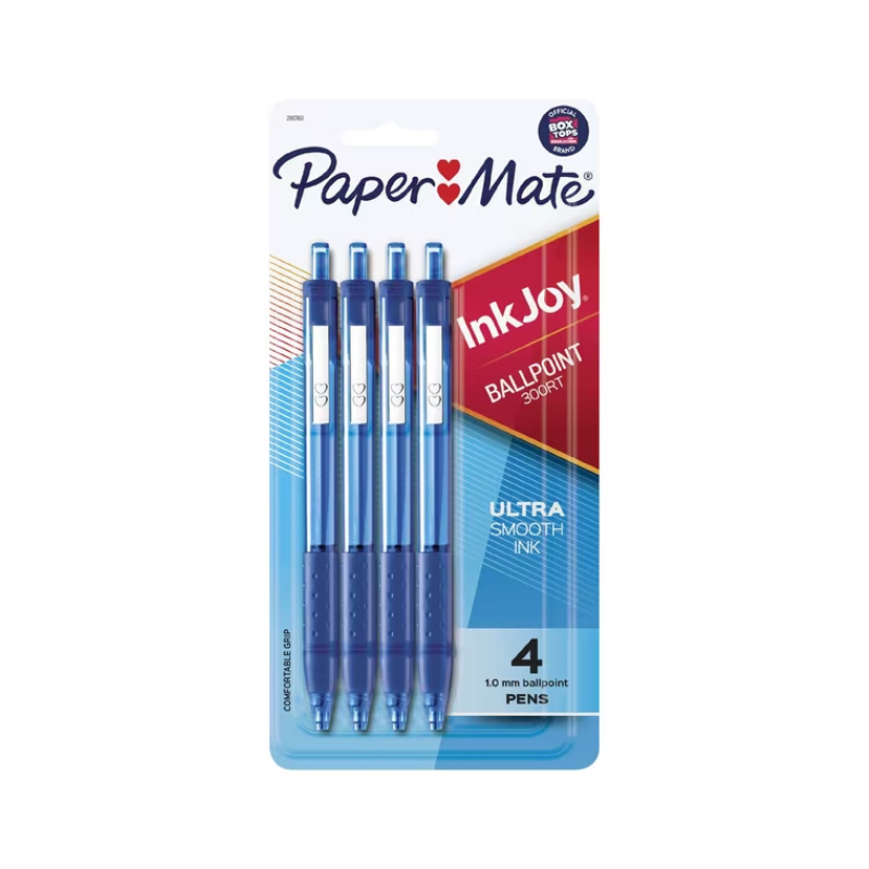 2 Pack x Paper Mate InkJoy 300RT Ballpoint Pens - 4pc - Blue