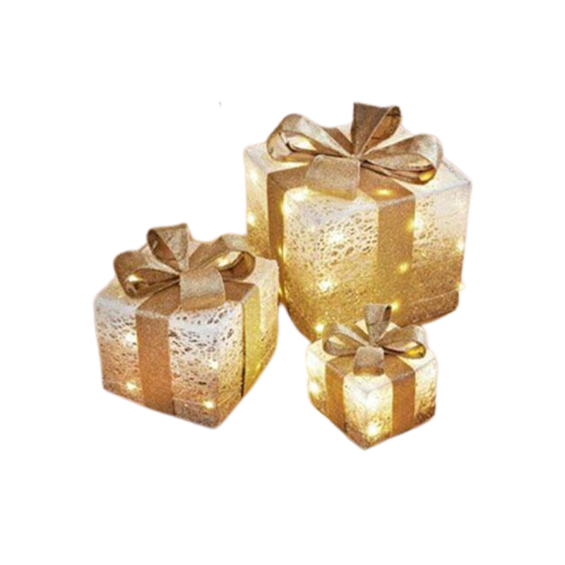 Nice & Nifty Christmas Light Up Gift Boxes 3PC