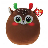 Ty Christmas Minx The Brown Reindeer 14" Squish-A-Boo