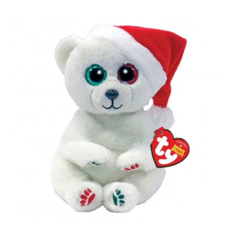 Ty Christmas Emery The White Polar Bear 8" Beanie Bellie