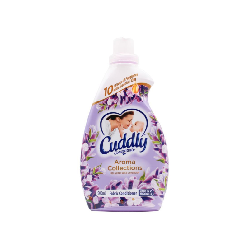 2 Pack x Cuddly Relaxing Wild Lavender Fabric Softener Long Lasting Fragrance 900ml