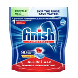 2 x Finish Powerball All In 1 Dishwashing Tablets Max Mega Value Pack - 90 Pack