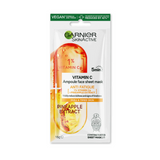 2 x Garnier Skin Active Vitamin C Ampoule Face Sheet Mask Pineapple Extract - 15g