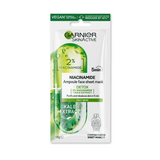 2 x Garnier Skin Active Niacinamide Ampoule Face Sheet Mask Kale Extract - 15g