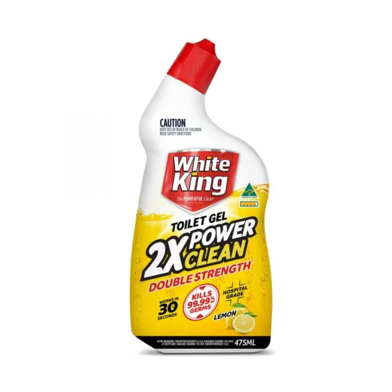 6 Pack x White King Toilet Gel 2X Power Clean - 475ml