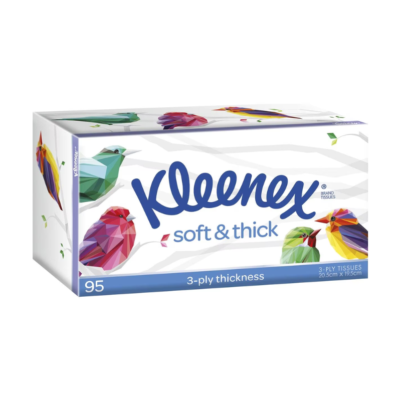 24 Pack x Kleenex 3 Ply Soft & Thick Tissues 95pc