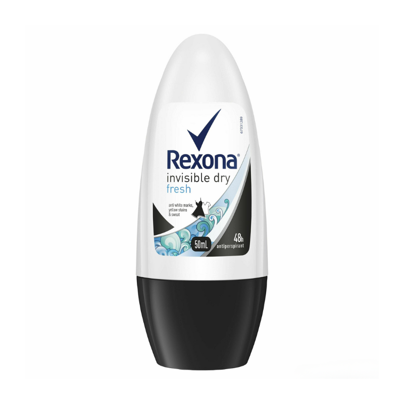 6 Pack x Rexona Invisible Dry Fresh Roll On Antiperspirant - 50ml