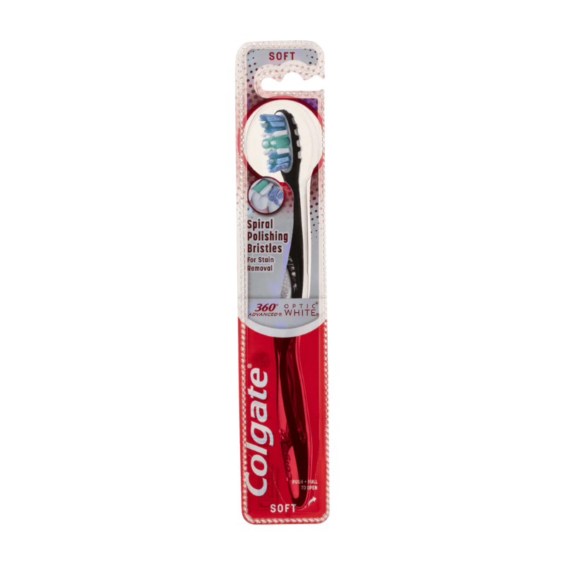 2 Pack x Colgate 360⁰ Advanced Optic White Manual Toothbrush - Soft