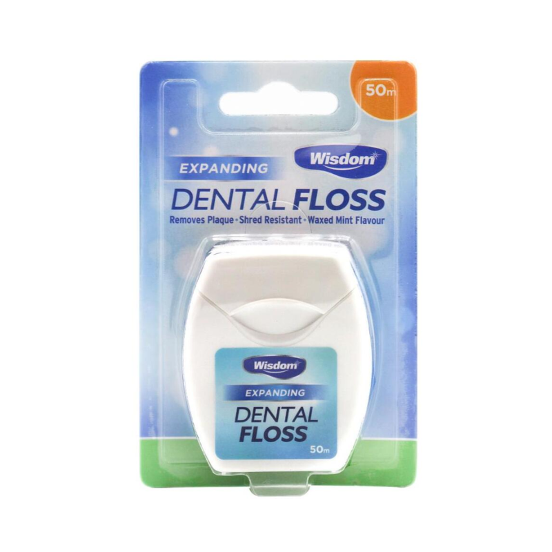 2 Pack x Wisdom Waxed Dental Floss Mint Flavour - 50m