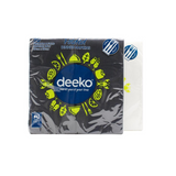 5 x Deeko Folded Dinner Napkins Assorted Black & White - 30 Pack