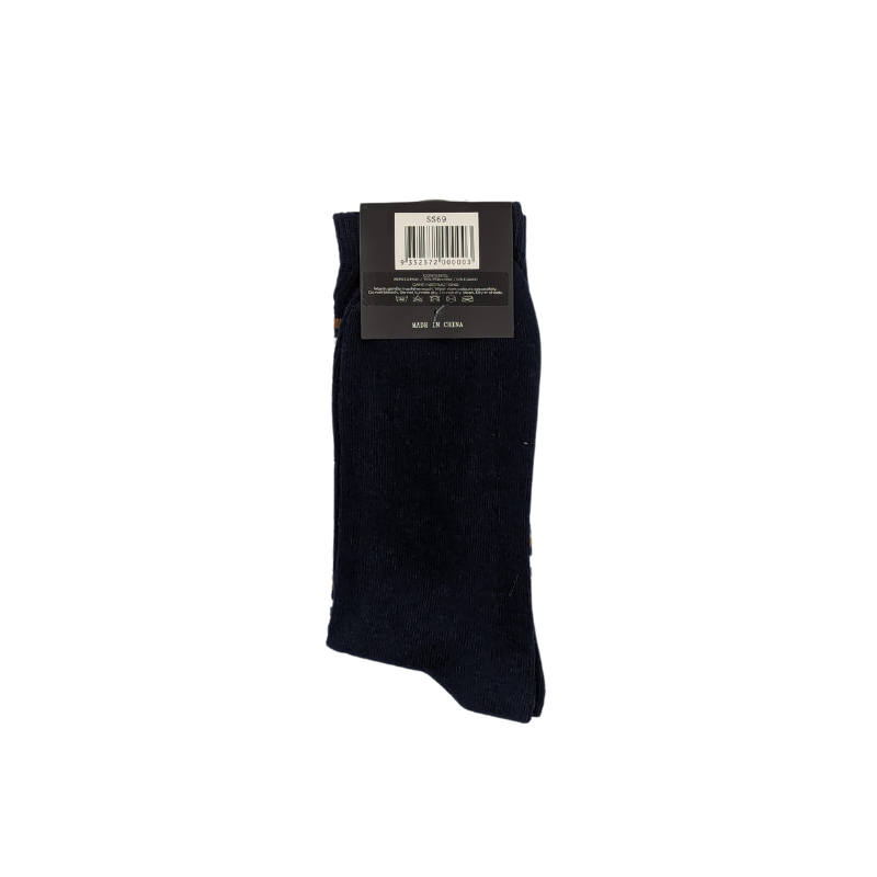 Sock Standard - Blue/White/Brown Stripes
