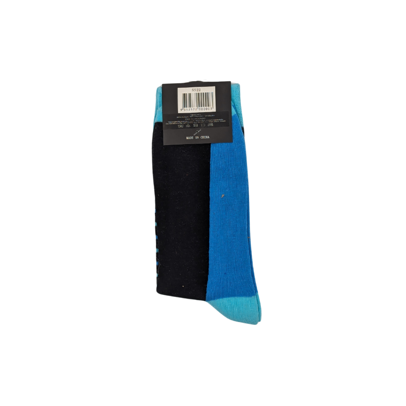 Sock Standard - Blue/Black Stripes With Light Blue