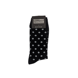 Sock Standard - Black With Large Polka Dots