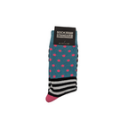 Sock Standard - Turquoise Polka/Stripes