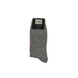 Sock Standard - Grey With Multicoloured Diamonds
