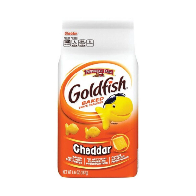 6 Pack x Goldfish Baked Snack Crackers Cheddar - 187g