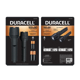 Duracell 2-Pack Rubber LED Flashlights - 100 & 80 Lumens