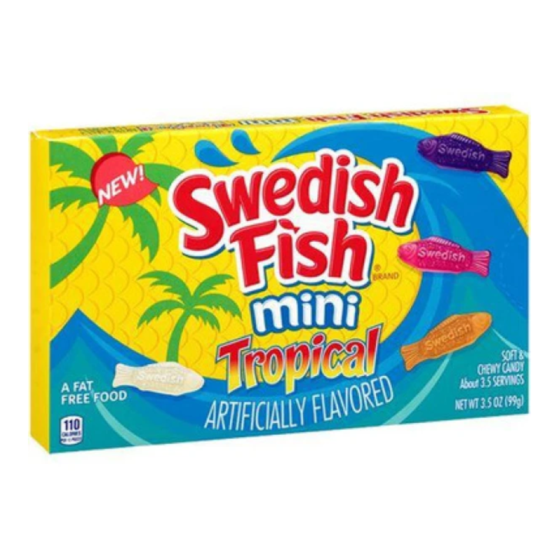 12 Pack x Mondelez Swedish Fish Mini Tropial Theatre Box 99g