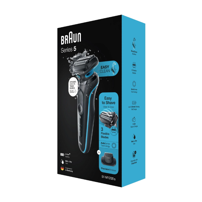 Braun Series 5 Wet & Dry Electric Shaver - Blue Mint