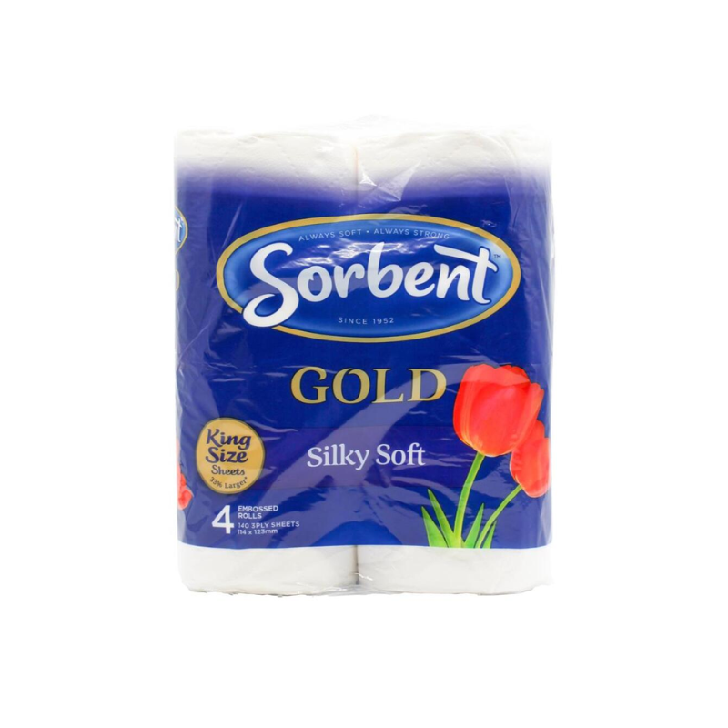 3 Pack x Sorbent Toilet Paper Gold Silky Soft 4pc