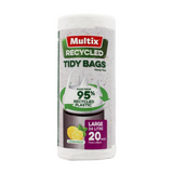 3 x Multix Recycled Tidy Bags Lemon Scented Large - 34L - 20 Pack