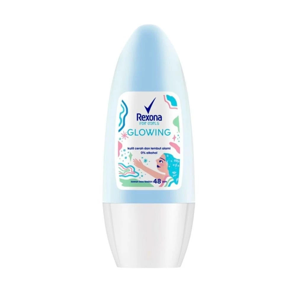 6 Pack x Rexona 40ml Roll On Deodorant Fro Girls Glowing