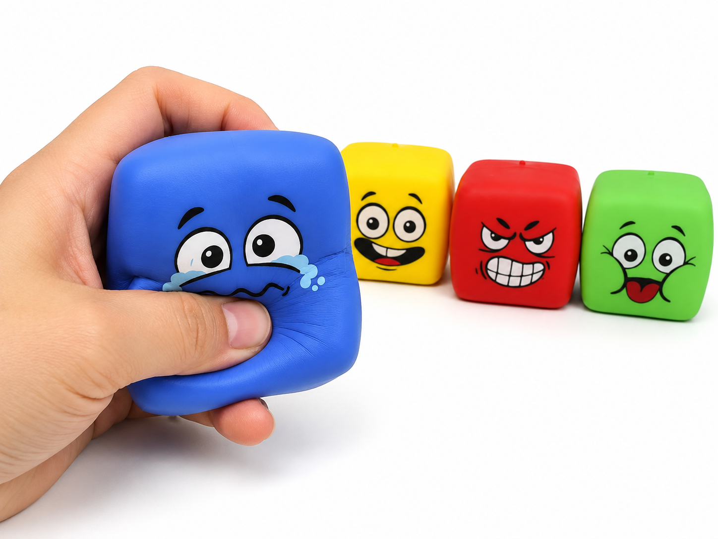 Cube Squeeze Emoji Squishy Stress Cube