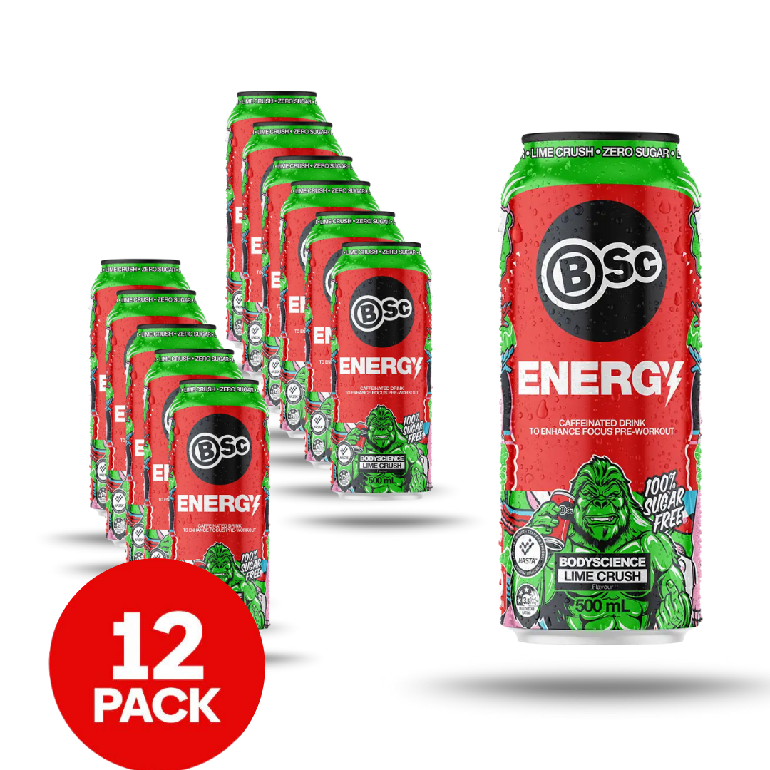 12 Pack x BSc Bodyscience Energy Drink 500mL - Lime Crush