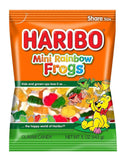 12 x Haribo Mini Rainbow Frogs Peg Bag 141g