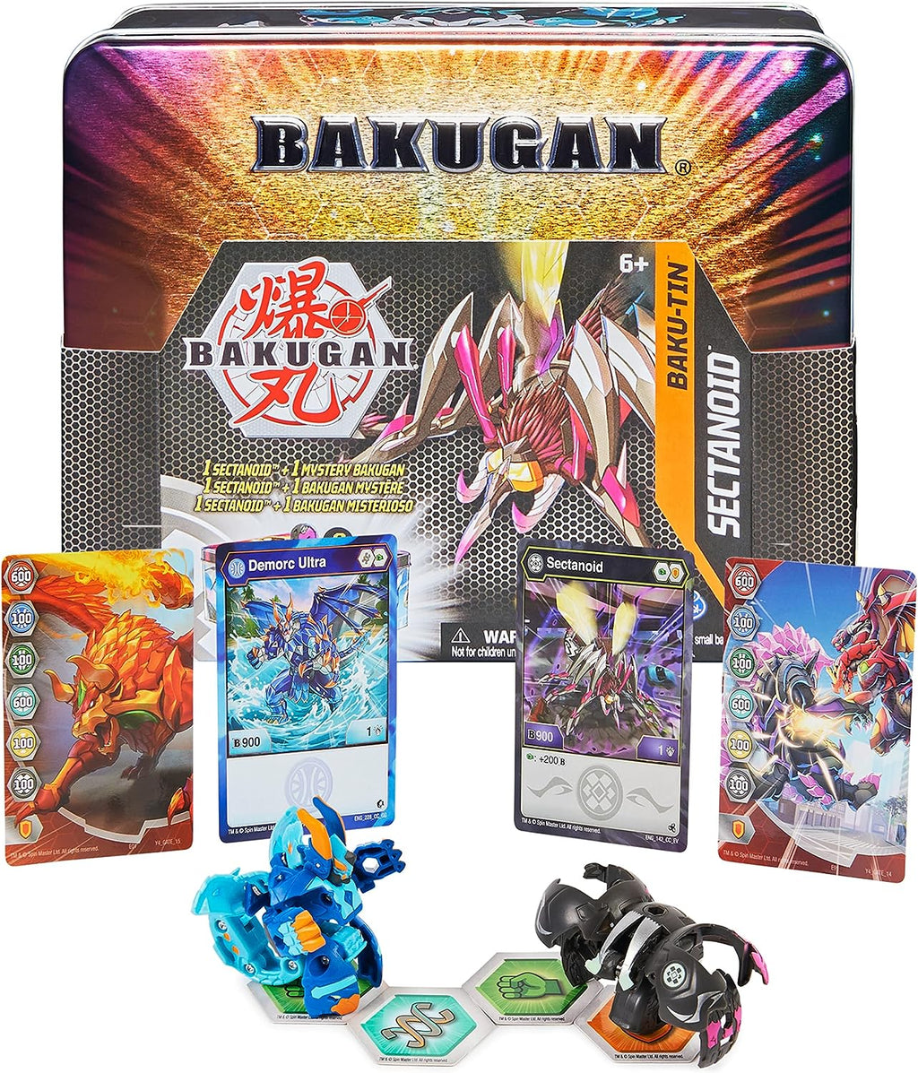 Bakugan Baku-Tin Sectanoid Premium Collectors Storage Tin with Mystery Bakugan