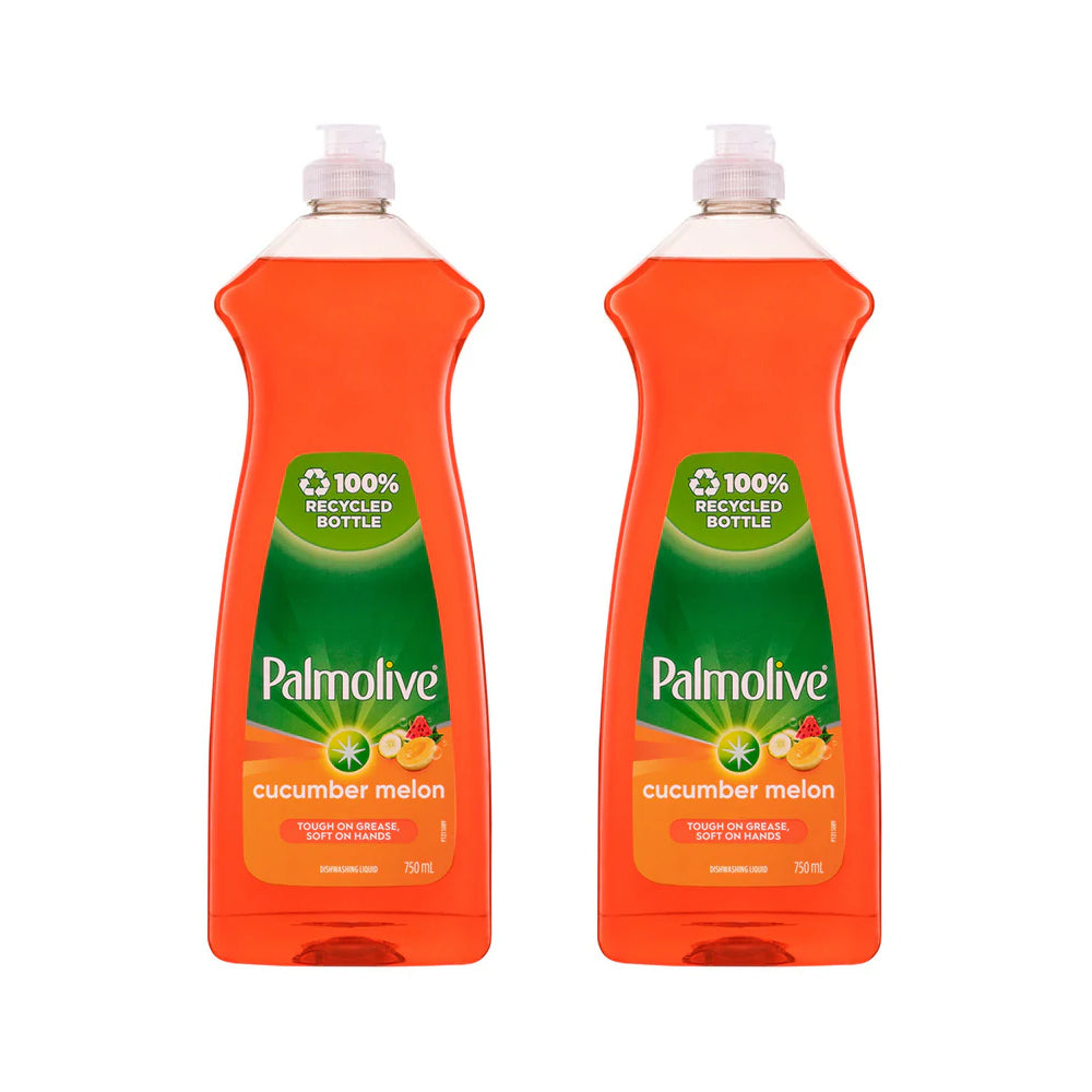 2 Pack x Palmolive Crisp Cucumber & Melon Dishwashing Liquid 750mL