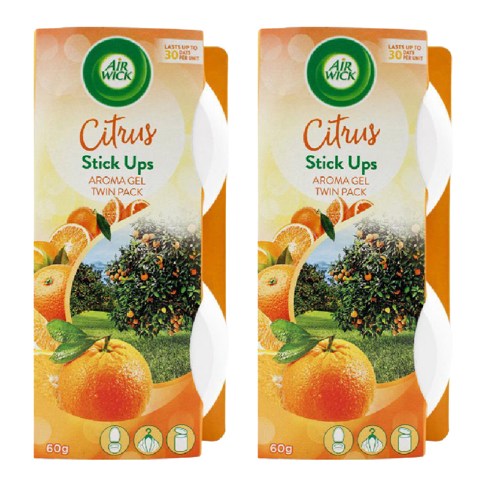 2 Pack x Air Wick Citrus Stick Ups Aroma Gel 2 Pack - 60g