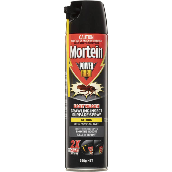 Mortein PowerGard Easy Reach Crawling Insect Surface Spray Citrus - 35 ...