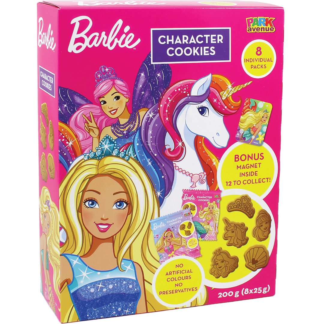 8 x Barbie Character Cookies Box 200g