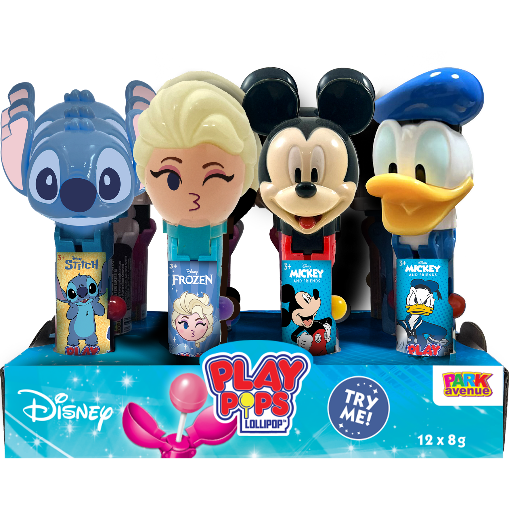 12 x Assorted Disney Play Pops 8g