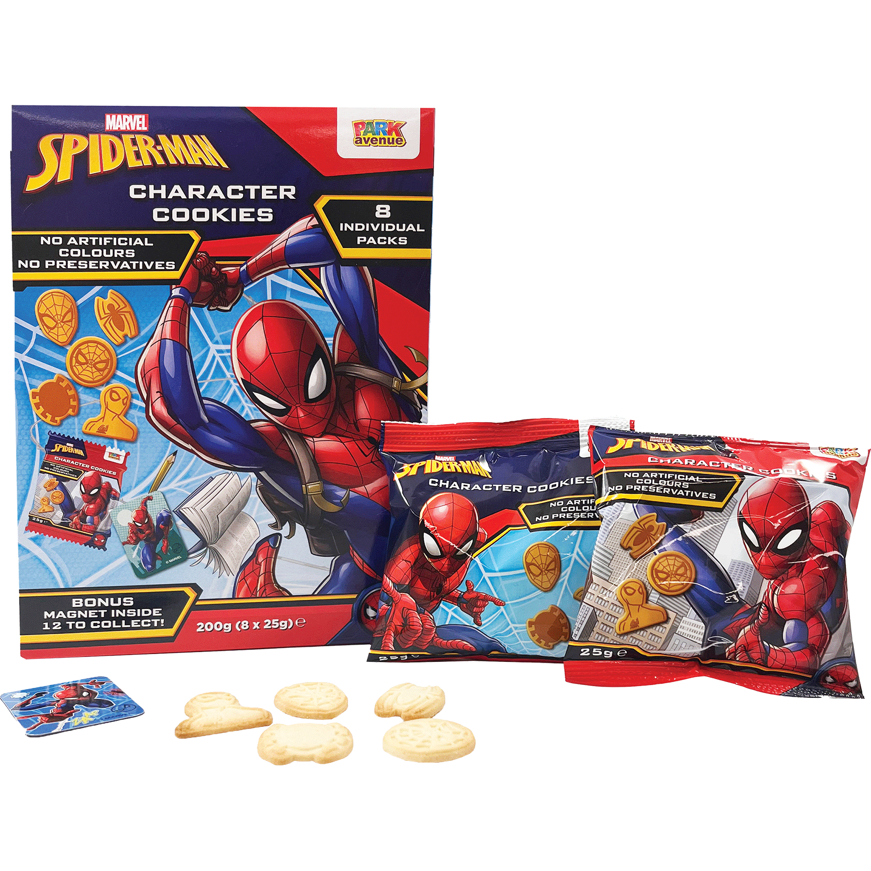 8 x Spiderman Character Cookies 200g