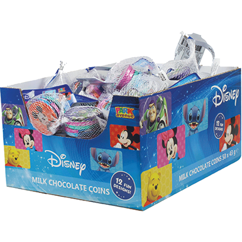 50 x Disney Milk Chocolate Coins 43g