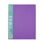 6 Pack x ColourHide A4 My Wingman Display Book Purple 40 Pockets