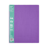 6 x ColourHide A4 My Wingman Display Book Purple 40 Pockets
