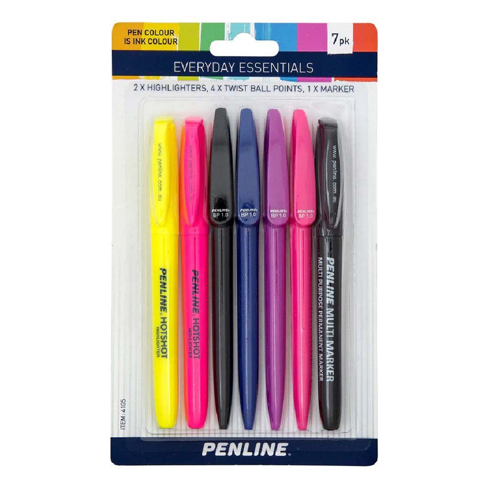 2 Pack x Penline Everyday Essentials 7pc Multi