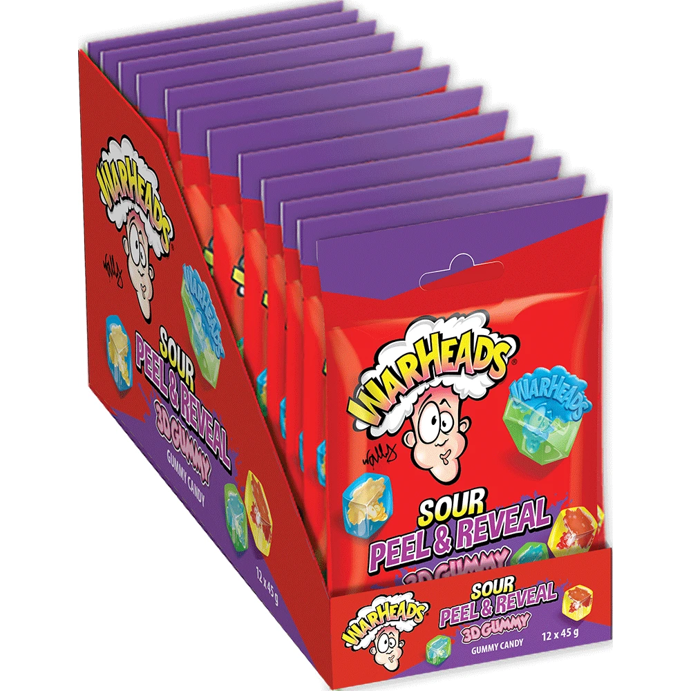 12 Pack x Warheads Sour Peel & Reveal 45g