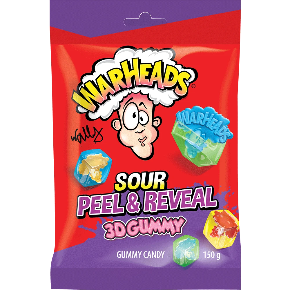 12 Pack x Warheads Sour Peel & Reveal 150g