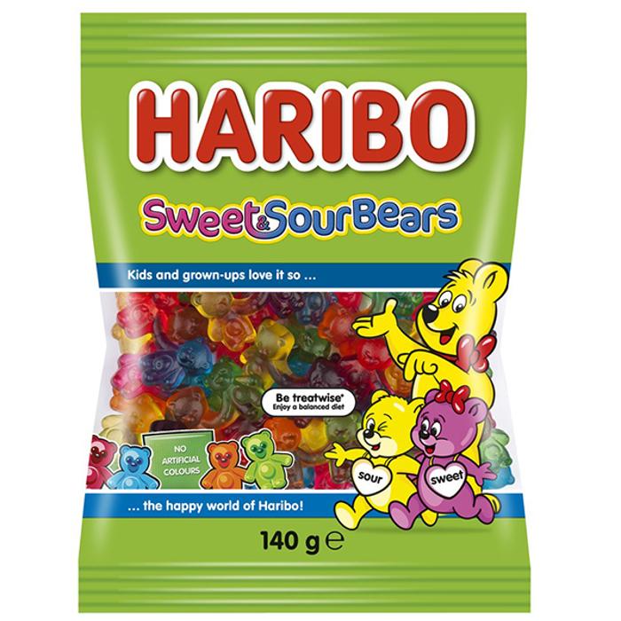 14 Pack x Haribo Sweet & Sour Bears 140g