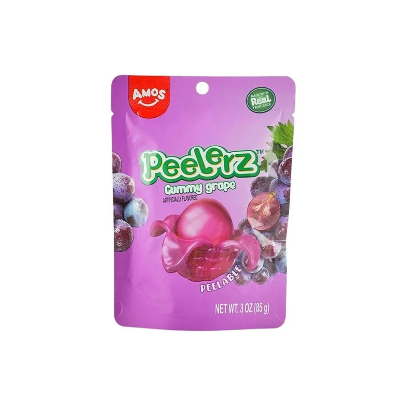 14 Pack x Amos Peelerz Gummy Grape Candy 150g