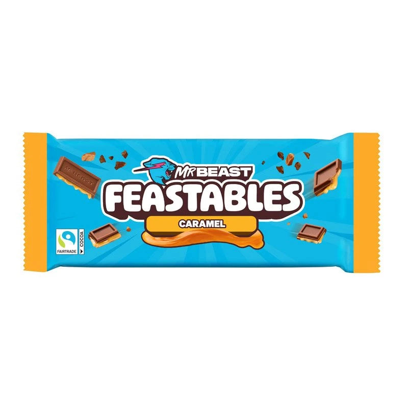 10 Pack x Mr Beast Feastables Caramel Chocolate 60g
