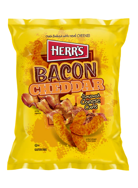 12 Pack x Herr's Bacon Cheddar Cheese Curls 170g