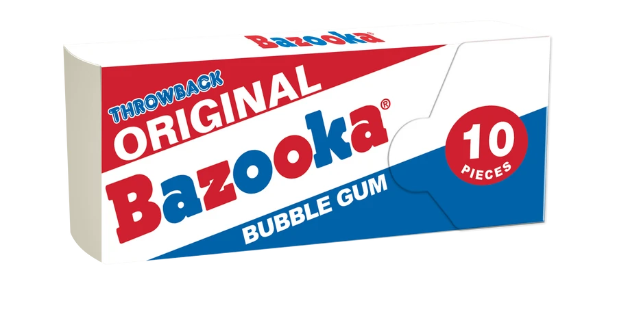 12 Pack x Bazooka Original Bubble Gum Wallet Pack 12pk 60g
