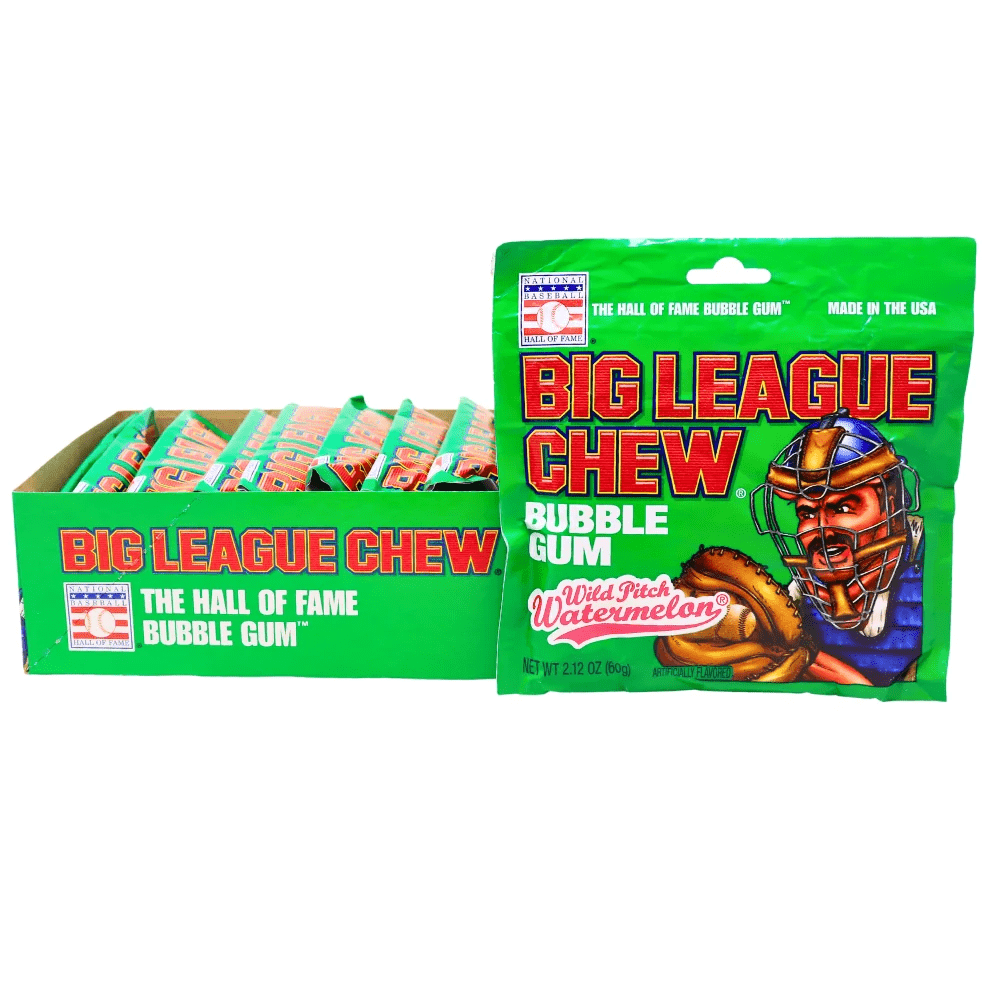 12 Pack x Big League Chew Bubble Gum Watermelon 60g