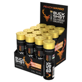 12 Pack x Bucked Up Buck Shots – Peach Mango 60ml Energy Shot